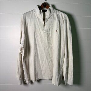 POLO Ralph Lauren Estate Rib Half-Zip Pullover XLT Cream/Off White